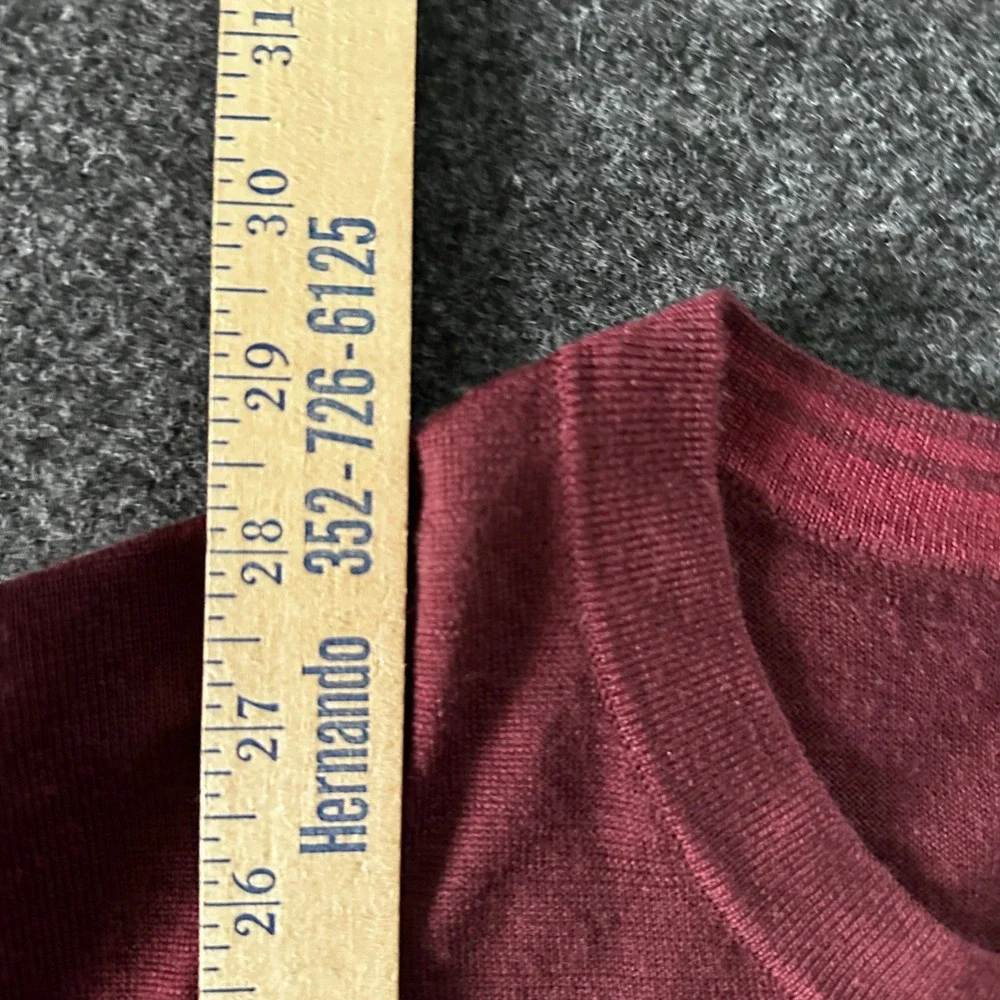 Banana Republic Mens Merino Wool Crewneck Sweater‎ Dark Red XL 1533361